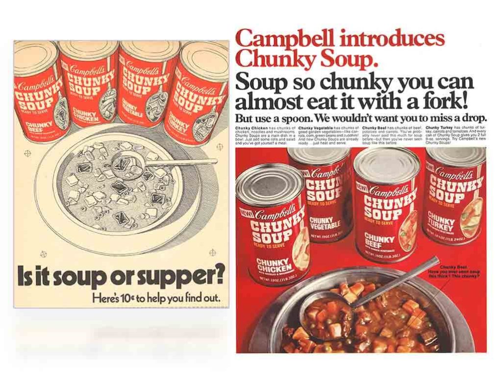1960 CAMPBELL'S Cream of Shrimp Soup Frozen Food Vintage Print Ad 